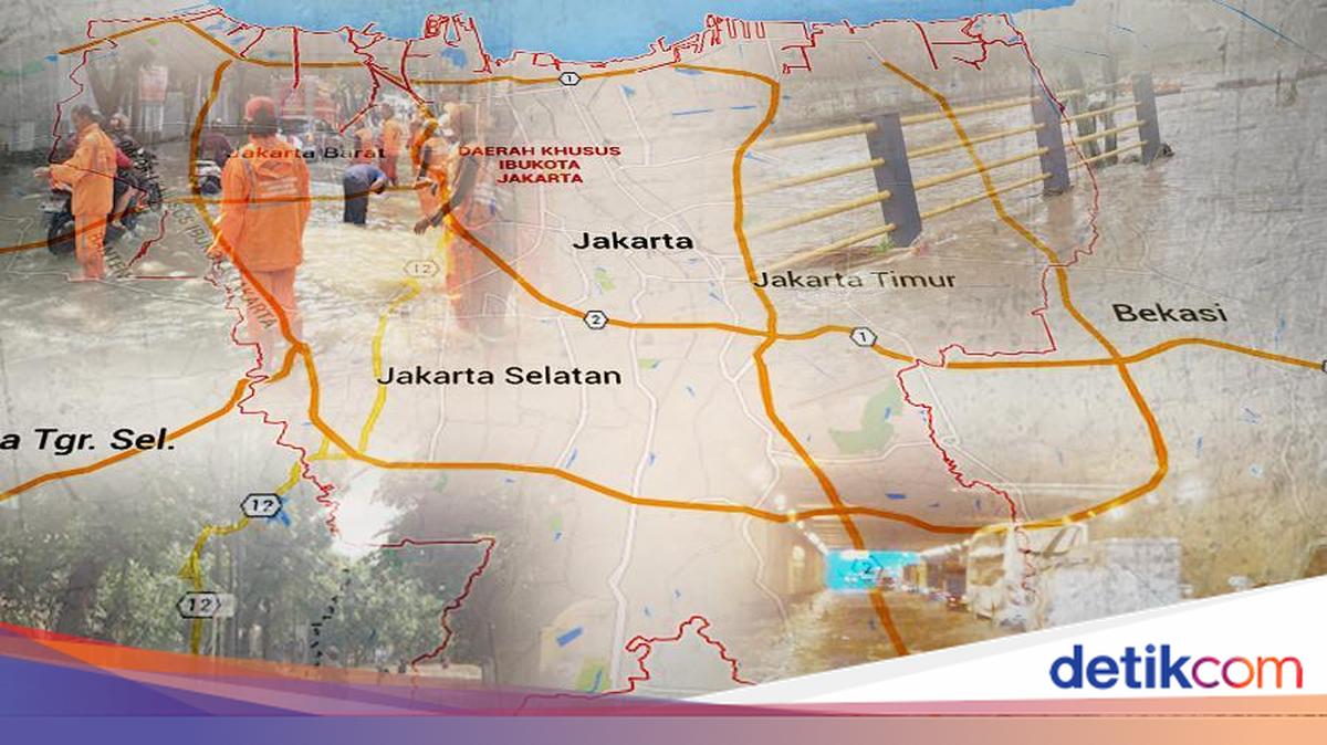 BPBD Sebut 12 RT di Jaksel Tergenang Akibat Hujan Deras dan Luapan Kali Krukut