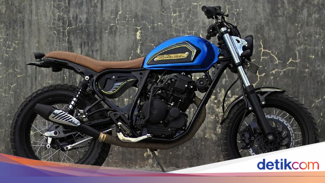 Yamaha Scorpio Bekas Tabrakan, Disulap Jadi Cantik