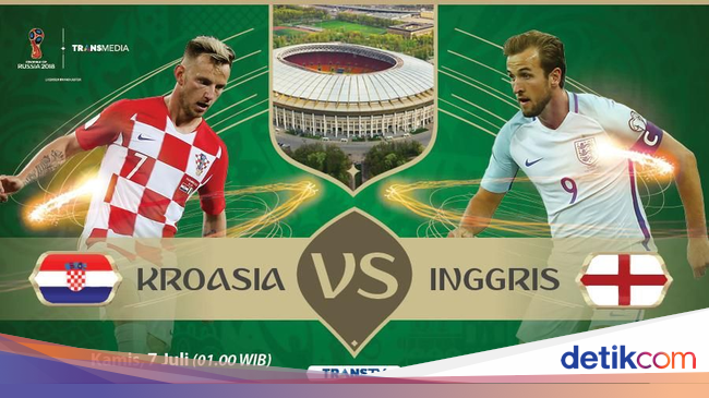Live Report Piala Dunia 2018: Kroasia vs Inggris