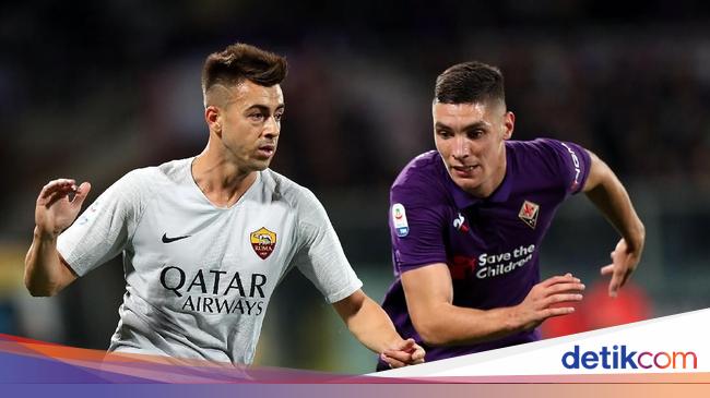 Hasil Fiorentina Vs Roma Florenzi Selamatkan Serigala Dari Kekalahan