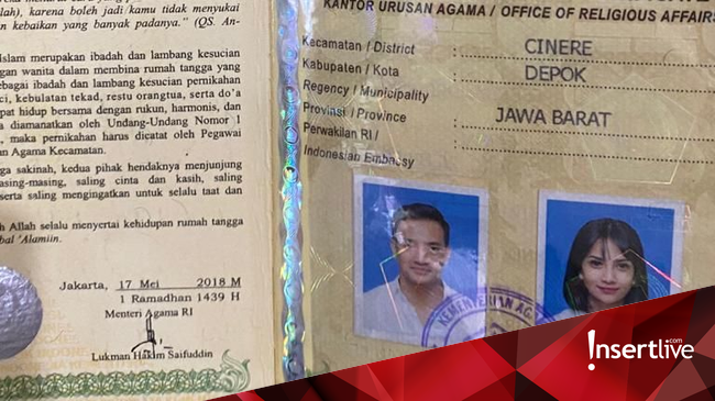 Bukti Bukan Settingan Vanessa Angel Tunjukkan Buku Nikah