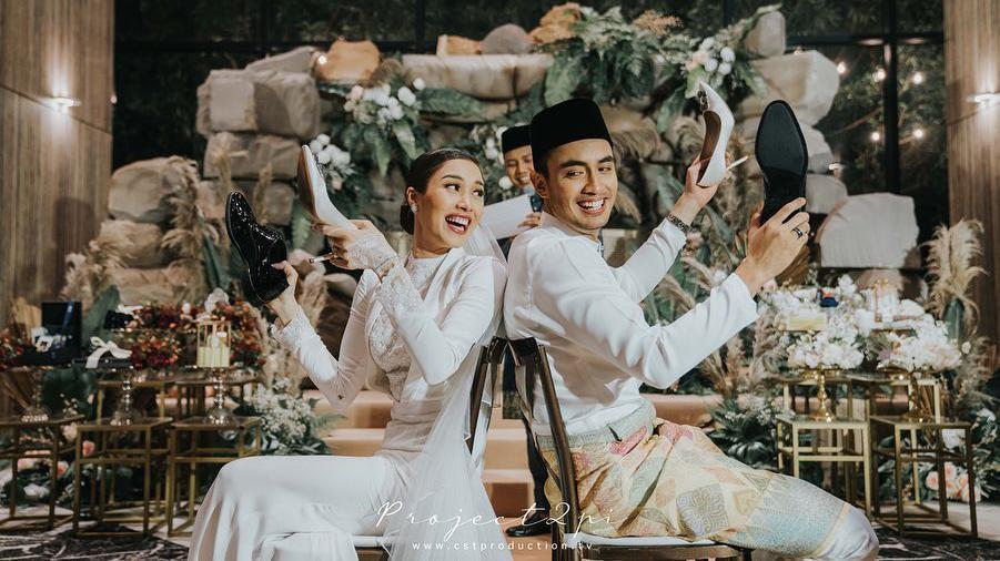 7 Foto Mewahnya Pernikahan Artis Malaysia, Weedding Cake-nya 