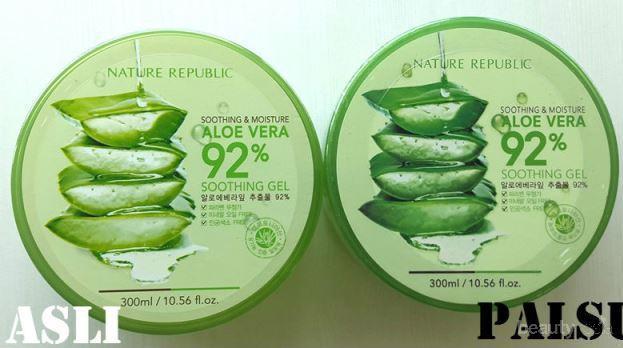 Waspada Ladies Begini Cara Bedakan Nature Republic Shooting Gel Aloe Vera Asli Dan Palsu