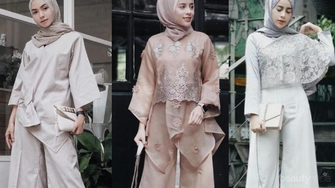 45 Tutorial Baju Kondangan Simple Hijab Celana  Putih 