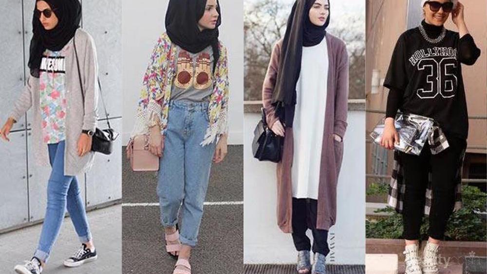 Cara memakai hijab segi empat modern