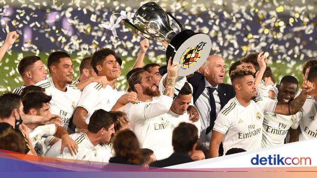 Real Madrid Angkat Trofi Laliga Tanpa Kehadiran Fans Real Madrid Angkat Trofi Laliga Tanpa Kehadiran Fans