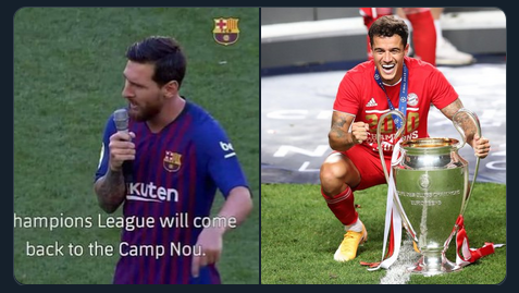 champions league will come back to camp nou
