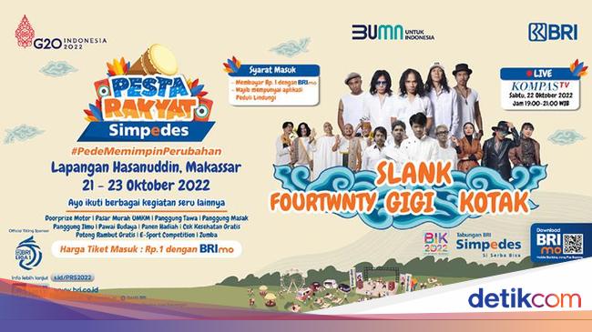 Pesta Rakyat Simpedes Sambangi Makassar, Ada Penampilan Slank-Gigi!