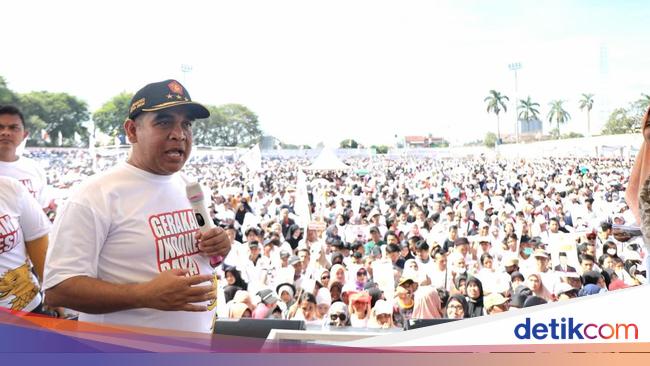 Warga Lampung Menyemut di Pesta Rakyat, Muzani Sampaikan Salam Prabowo