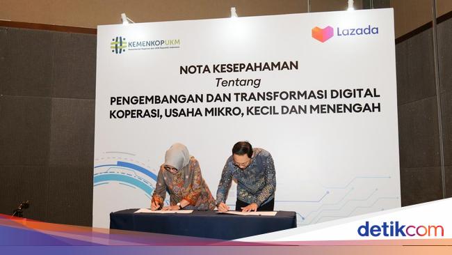 Lazada-Kemenkop UKM Teken MoU untuk Dukung Digitalisasi UMKM RI