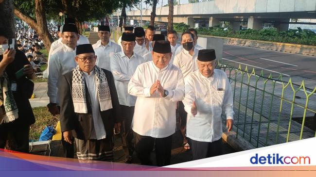 Prabowo Tiba di Masjid Al Azhar Jaksel untuk Salat Idul Fitri