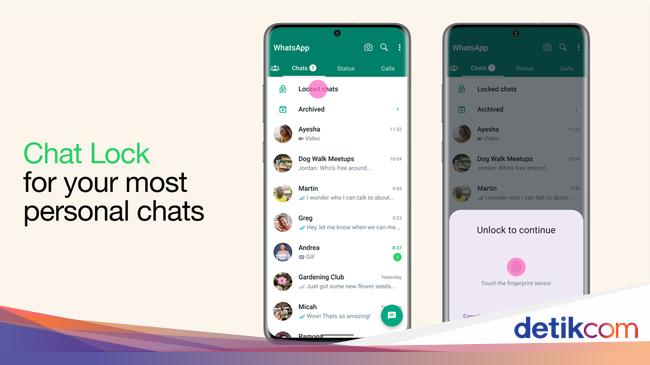 WhatsApp Rilis Fitur Chat Lock untuk Kunci Pesan Rahasia