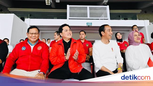 Prabowo-Erick Duduk Sebelahan di GBK Bikin PAN Bicara Tanda-tanda