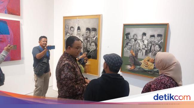 Anies Bicara Janji Pemimpin yang Belum Lunas Usai Melihat Lukisan Ini