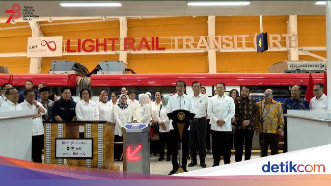 Jokowi Resmikan LRT Jabodebek