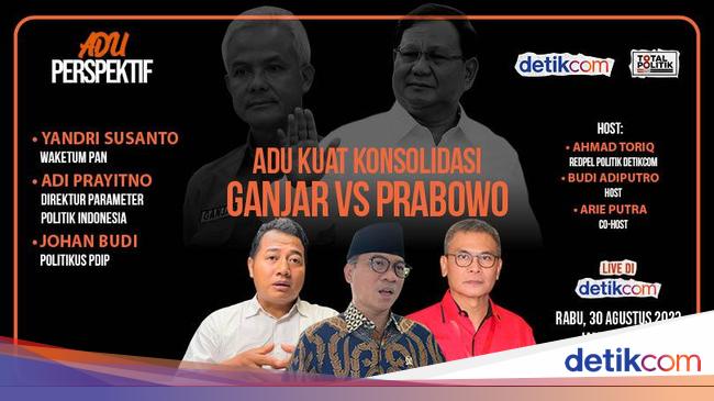 Malam Ini Adu Perspektif Adu Kuat Konsolidasi Ganjar vs Prabowo