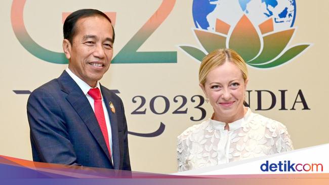 Bertemu PM Meloni, Jokowi Ajak Italia Kembangkan Ekosistem EV hingga IKN