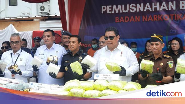 BNN Musnahkan 115 Kg Sabu-51 Kg Ganja dari 13 Kasus Diungkap Sejak Juni