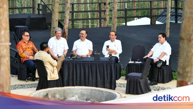 Awali Pagi di IKN, Jokowi Ngeteh Bareng Ridwan Kamil hingga Erick Thohir