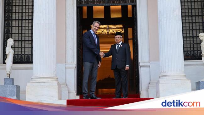 Ma'ruf Amin Bertemu Perdana Menteri Yunani Mitsotakis