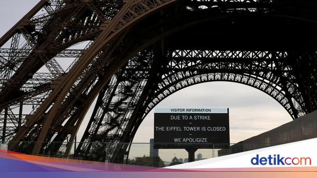 Menara Eiffel Tutup Gegara Staf Mogok Kerja, Turis Kecewa