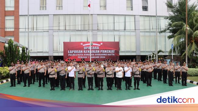 78 Anggota Polresta Bandara Soekarno-Hatta Naik Pangkat