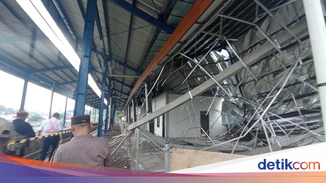 Bangunan Stasiun Maseng Kena Longsor, Perjalanan KA Bogor-Sukabumi Aman