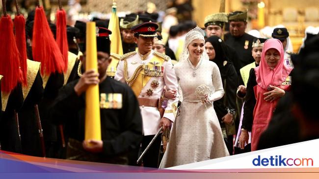 Penampilan Pangeran Mateen dan Anisha Sebagai Suami-istri di Resepsi Pernikahan