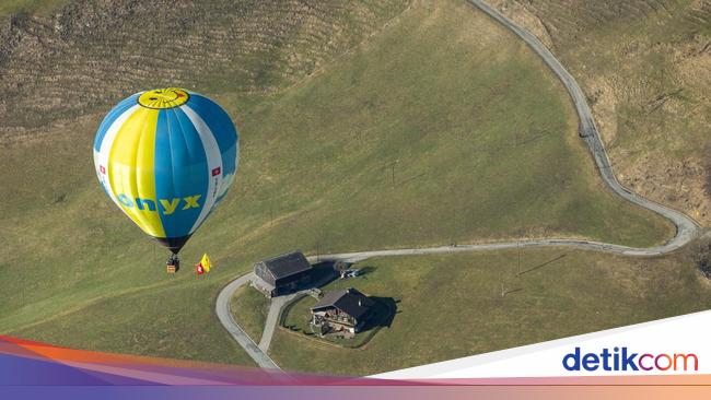 Sukses Tarik Wisatawan, Pemandangan Swiss Menawan Dilihat dari Balon Udara