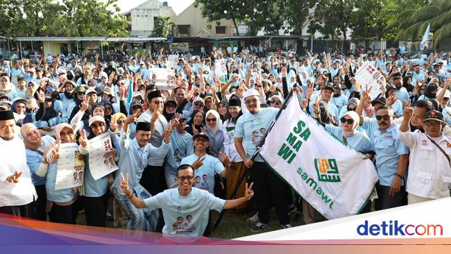 Samawi Gelar Apel dan Lepas Relawan Kampanyekan Prabowo-Gibran di Tangerang