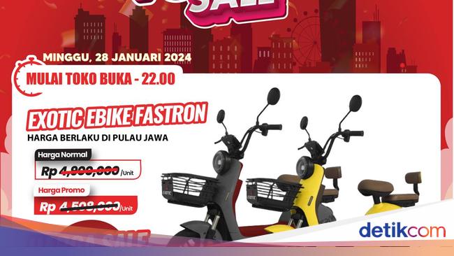 Besok Transmart Full Day Sale, Sepeda Listrik Diobral Cuma Rp 3 Jutaan!