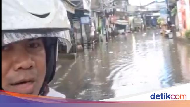Peringatan Banjir di Jalan Kemang Utara Arah Pasar Mampang Prapatan, Pengguna Jalan Harus Berhati-hati