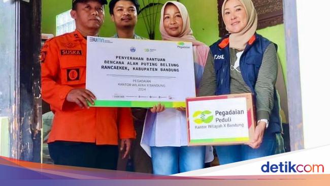 Pegadaian Salurkan Bantuan ke Warga Terdampak Angin Kencang di Jabar