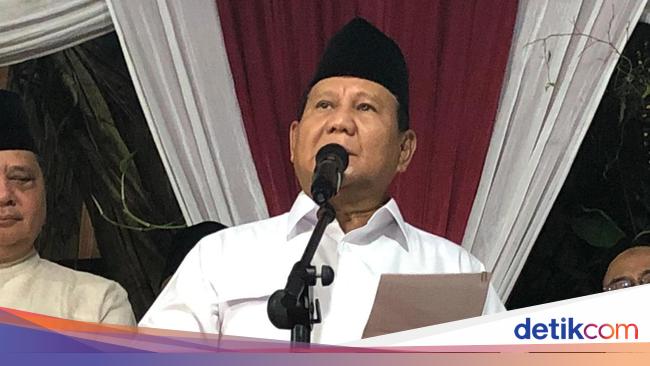 Dinyatakan Menang Pilpres, Prabowo Ucapkan Terima Kasih ke Rakyat Indonesia