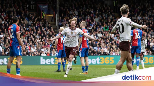 Crystal Palace Vs Man City: De Bruyne 2 Gol, The Citizens Menang 4-2 - detik | Arenanews-1