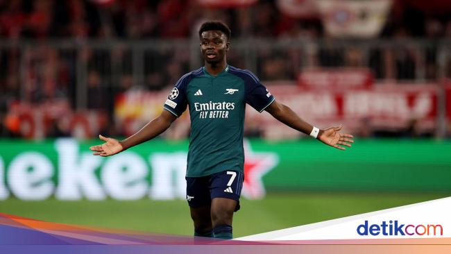 Bukayo Saka Bak Hilang di Laga Arsenal vs Bayern Munich