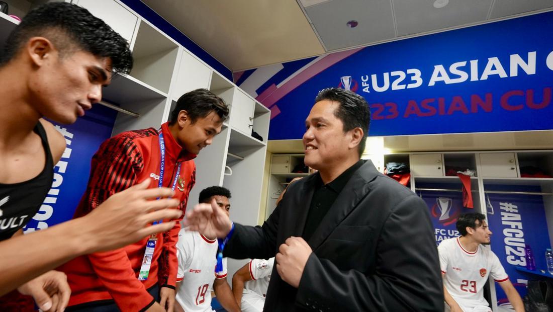 Erick Thohir Tanggapi Usulan Putra Nababan, Timnas 60 Persen Pemain Lokal