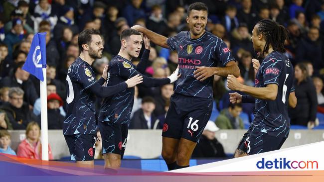 Brighton Vs Man City: The Citizens Menang 4-0, Tempel Arsenal - detik | Arenanews-1