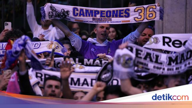Euforia Suporter Real Madrid Rayakan Juara LaLiga