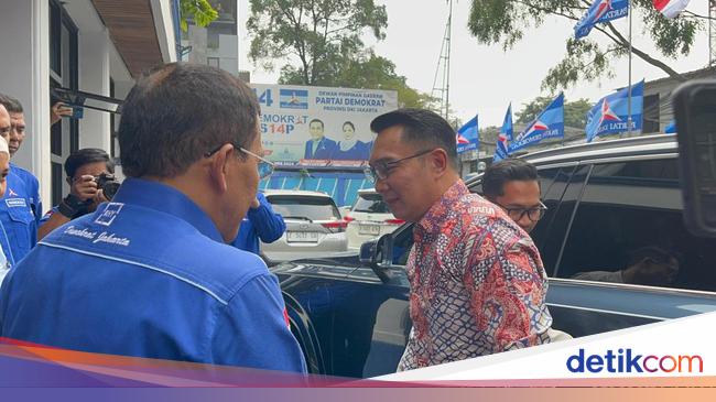 Ridwan Kamil Sambangi Markas DPD Demokrat Jakarta