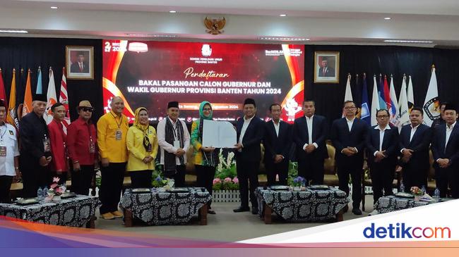 Airin-Ade Resmi Daftar Jadi Cagub-Cawagub ke KPU Banten