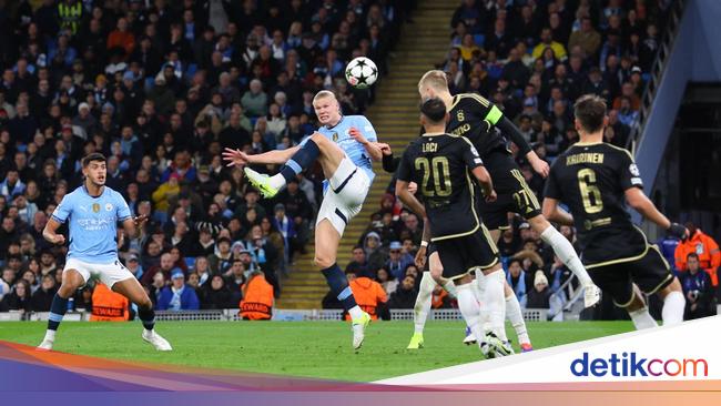 Video: Haaland Bikin Gol Akrobatik, Man City Pesta Lima Gol