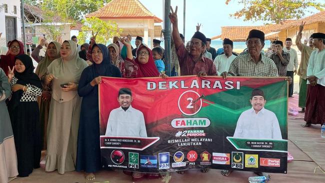 Warga Batang-batang Deklarasi Dukung Fauzi-Imam di Pilkada Sumenep 2024