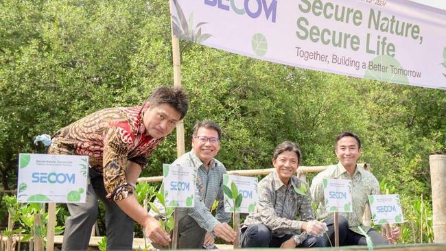 Dukung Keberlanjutan, SECOM Indonesia Gelar Penanaman Mangrove