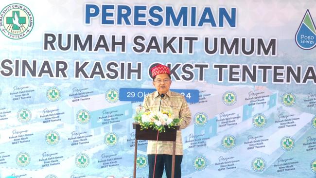 JK Resmikan RSU Sinar Kasih GKST di Poso: Semoga Bisa Bantu Masyarakat