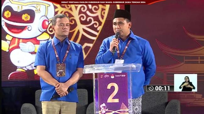 Taj Yasin Kutip Kisah Nabi Saat Tutup Debat Perdana