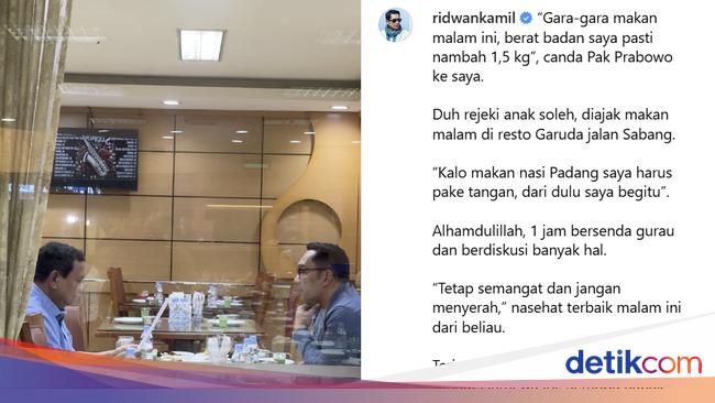 Istana soal Pertemuan Prabowo-RK: Keduanya Punya Kedekatan Pribadi