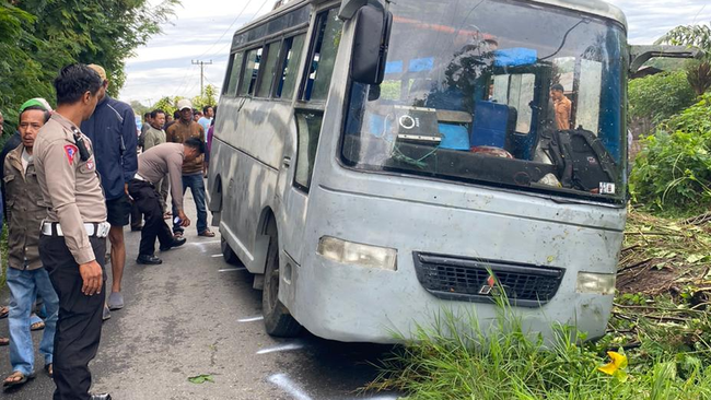 Kecelakaan Bus Rombongan Anak Sekolah di Taput, 1 Pelajar Tewas-3 Terluka