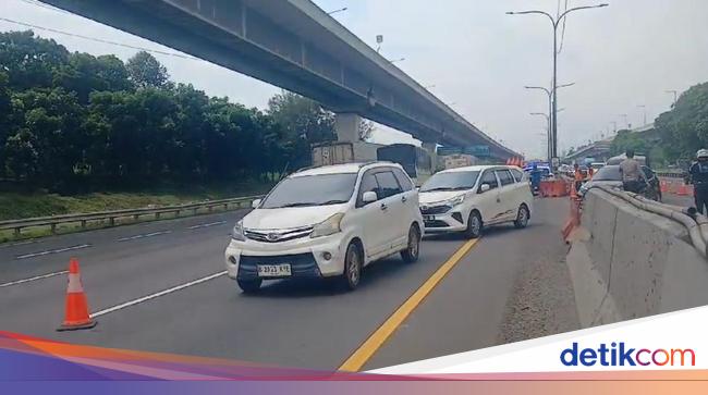 Lalin Nataru Macet, Contraflow KM 47-KM 65 Tol Japek Diterapkan