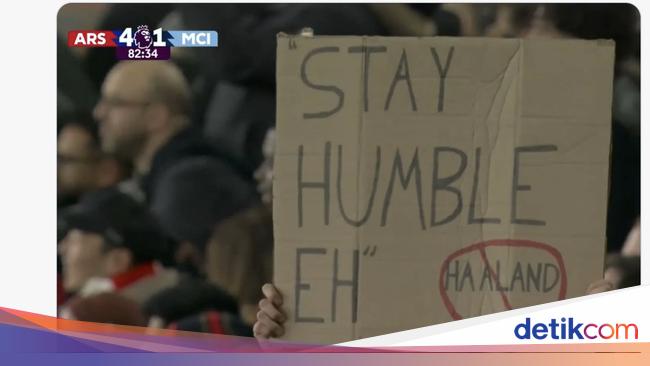 Man City Dihajar Arsenal, Haaland Dihantam Meme Stay Humble